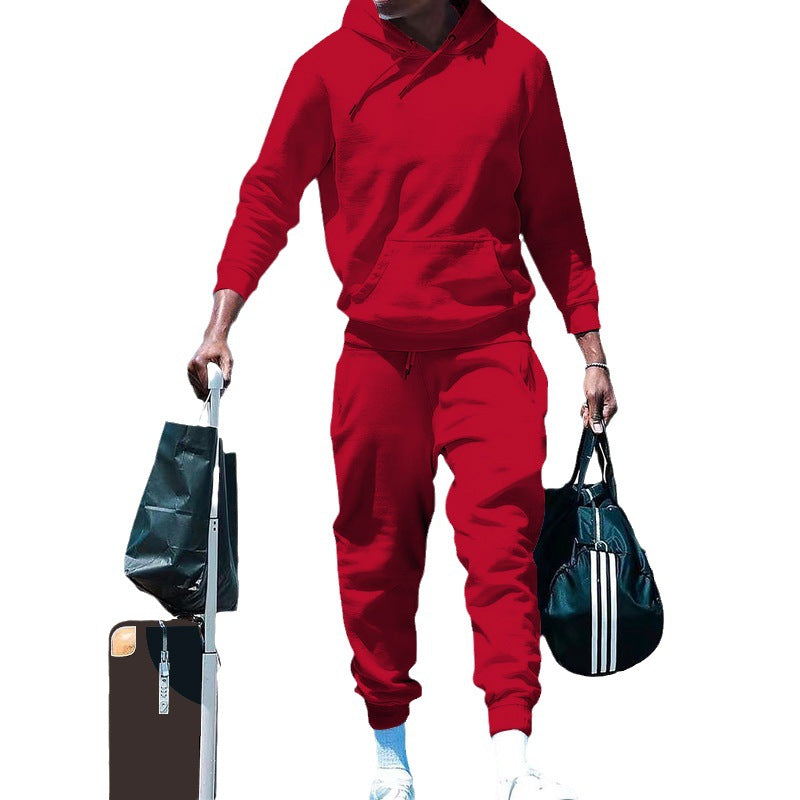 Herren lässiges Freizeit-Set mit Kapuzenpullover und Jogginghose