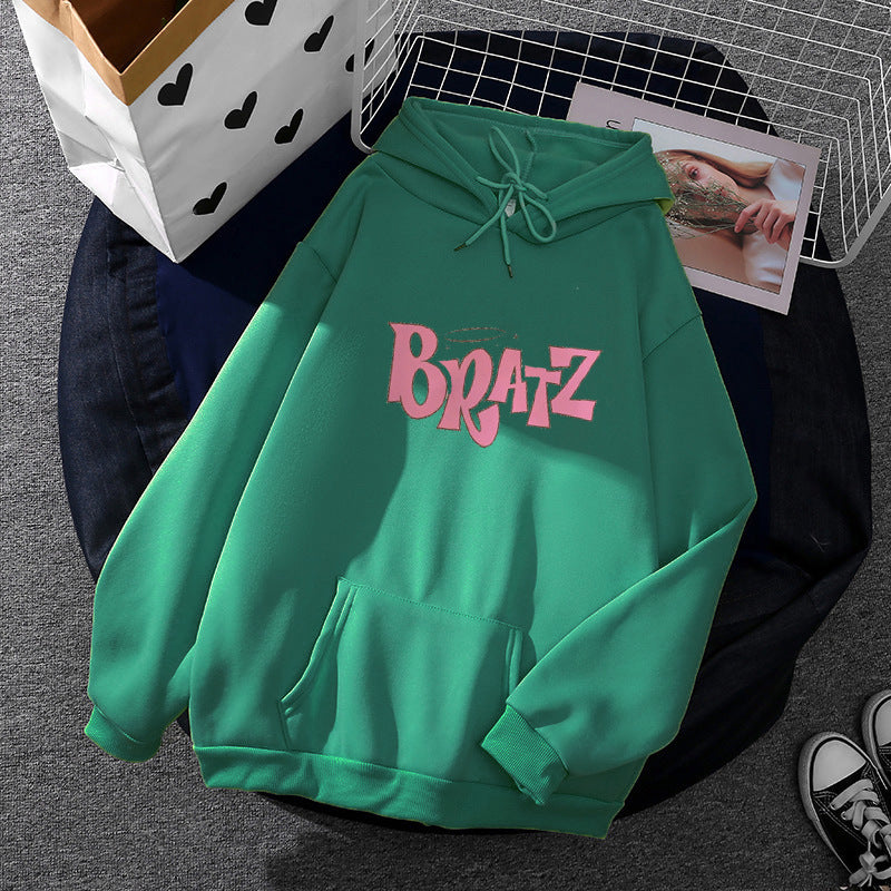 Damen nan lässiger Kapuzenpullover im Oversized-Schnitt mit Lettering-Grafik und Kängurutasche Shop Nory
