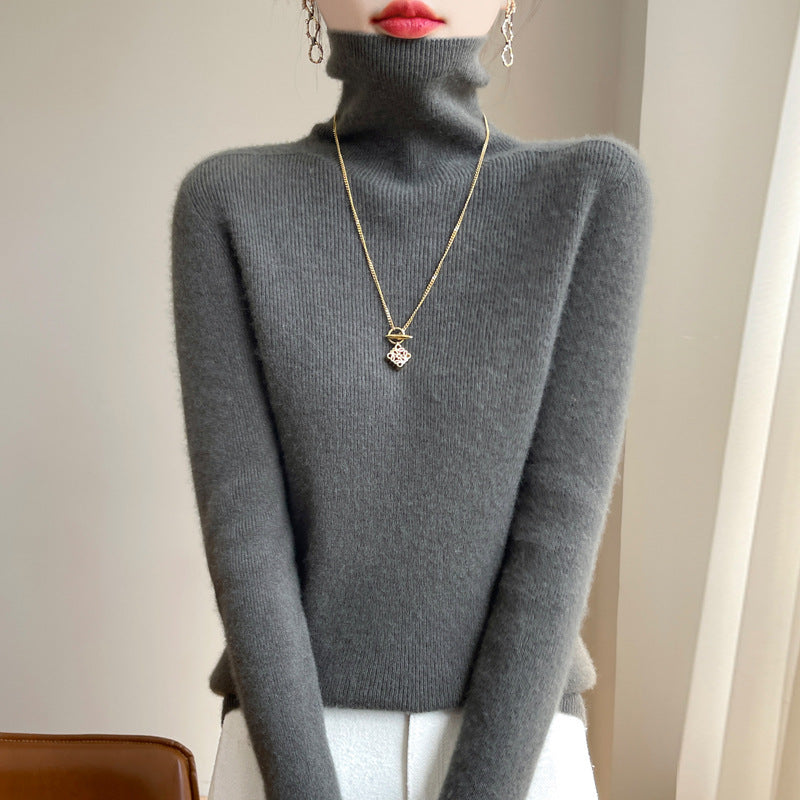 Damen Slim-Fit Rollkragenpullover aus weichem Angora-Mix Shop Nory