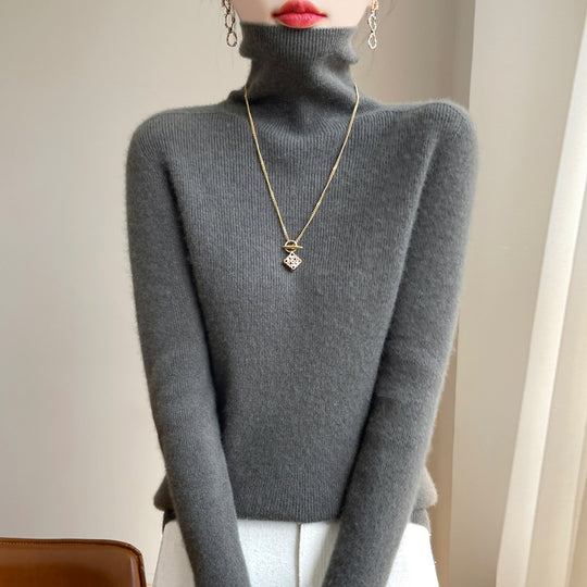Damen Slim-Fit Rollkragenpullover aus weichem Angora-Mix Shop Nory