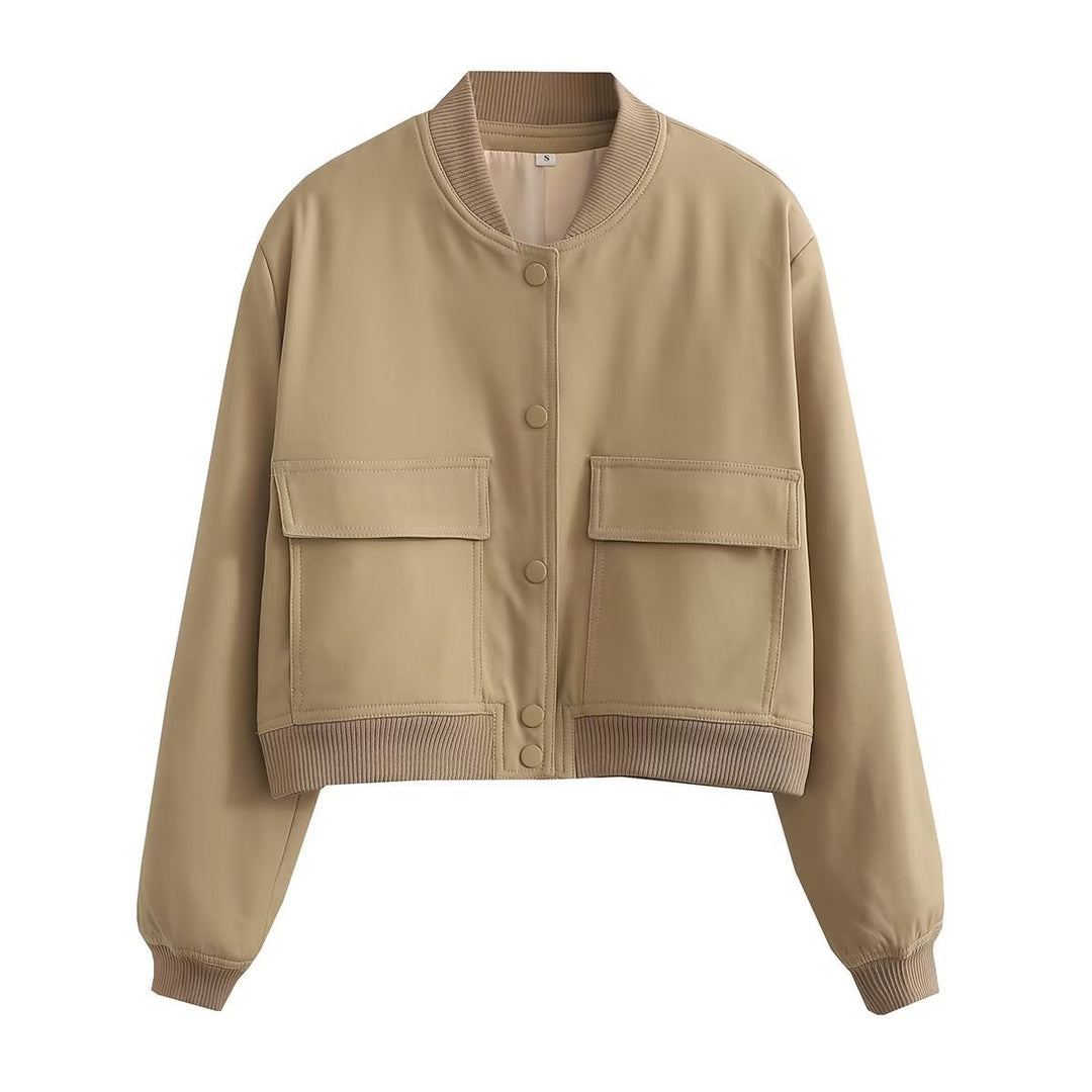 Damen Kurzblouson im Utility‑Stil mit Klappentaschen und Rippbündchen Shop Nory