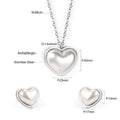 Damen Schmuckset bestehend aus Herzhalskette und Ohrsteckern Shop Nory