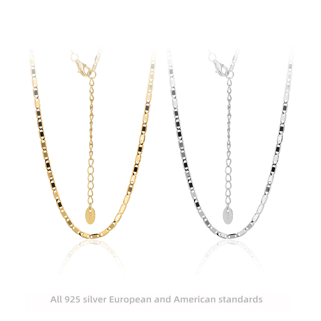 Damen Kette aus hochwertigem 925 Sterling Silber mit eleganten Gliederdesign Shop Nory