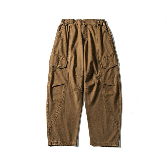 Herren Lässige Workwear-Cargohose mit Gummibund und aufgesetzten Klappentaschen Shop Nory