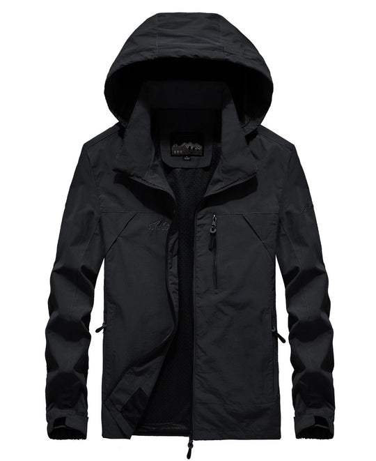 Herren leichte atmungsaktive Softshell-Trekkingjacke mit Kapuze und Mesh-Futter Shop Nory