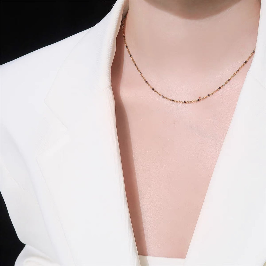 Frauen Zierliche Bunte Perlen Choker Halskette Shop Nory
