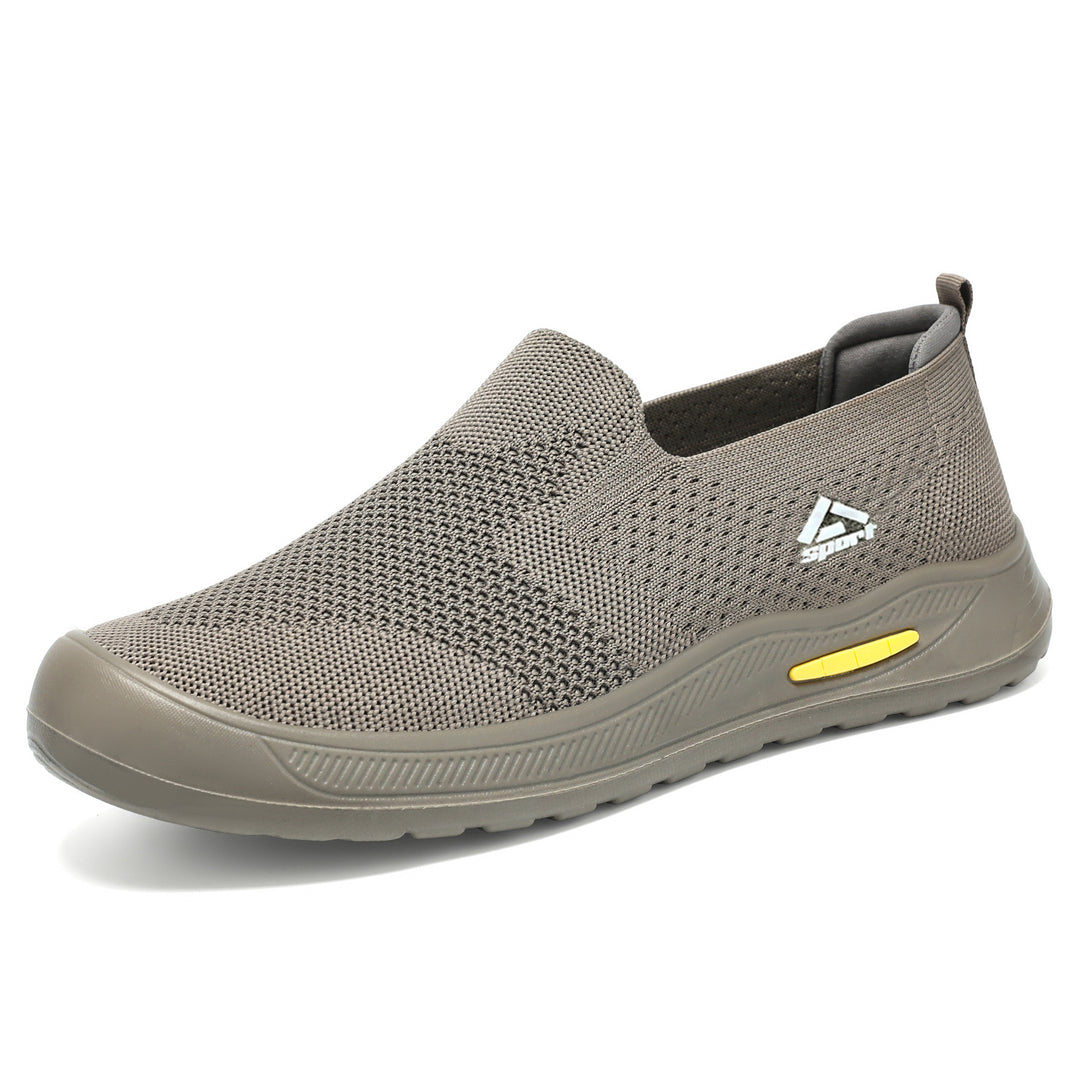 Herren nan atmungsaktiver Slip-On Arbeitsschuh mit nahtlosem Strickoberteil, stoßdämpfender EVA-Zwischensohle und rutschfester Gummilaufsohle Shop Nory