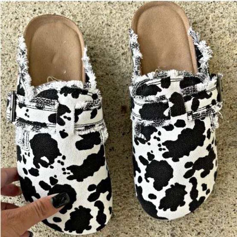 Damen Clogs mit lässigem Camouflage-Design und weichem Fußbett