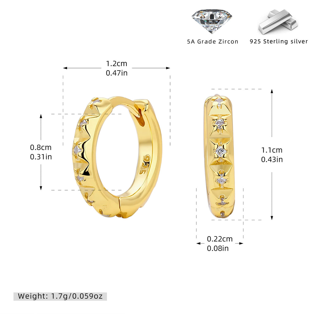 Damen Ohrhänger mit eleganten Zirkon-Details aus hochwertigem 925 Sterlingsilber Shop Nory