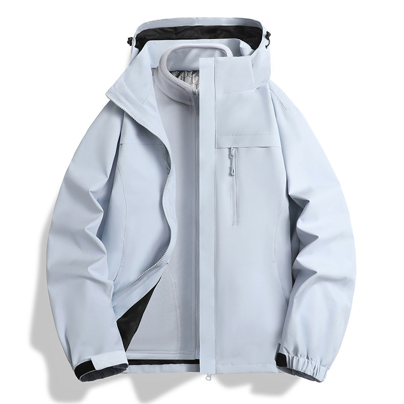Herren Zwei-in-eins Softshell-Hybridjacke mit abnehmbarer Fleece-Innenjacke und wasserabweisender Membran Shop Nory