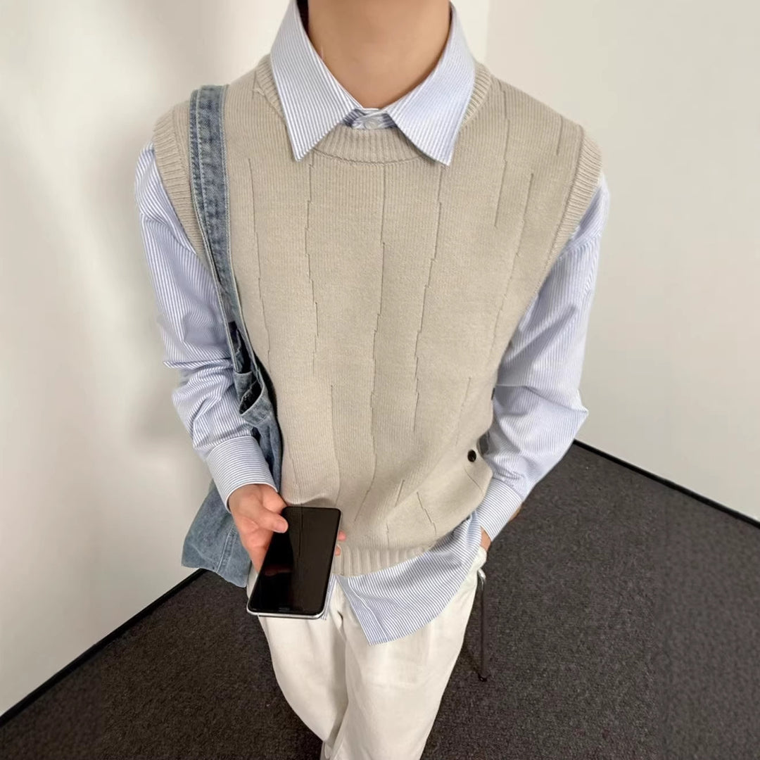 Unisex Stylischer Strickpullover ohne Ärmel Shop Nory