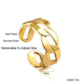 Damen Offener Armreif aus hochwertigem Edelstahl mit goldplattiertem Design Shop Nory