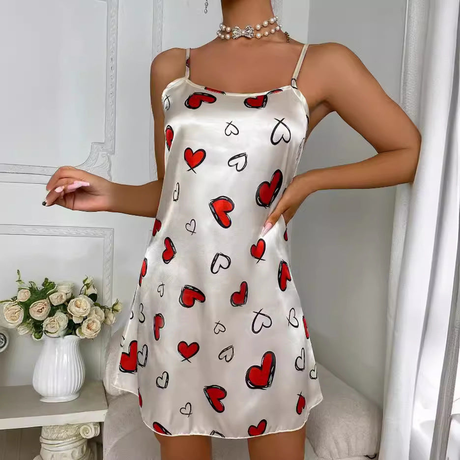 Damen Satin Nachthemd Shopnory