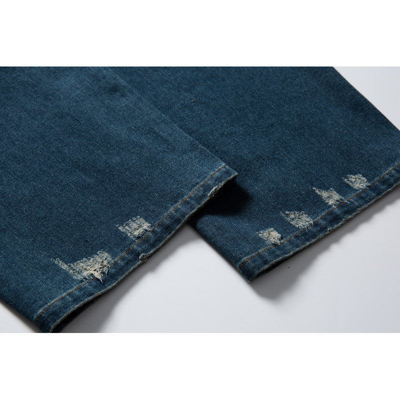 Herren Weite Highwaist Baggy-Jeans mit Used-Waschung und Five-Pocket-Details Shop Nory