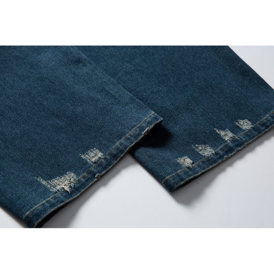 Herren Weite Highwaist Baggy-Jeans mit Used-Waschung und Five-Pocket-Details Shop Nory