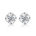 Damen Glitzernde Ohrstecker im floralen Stil Shop Nory