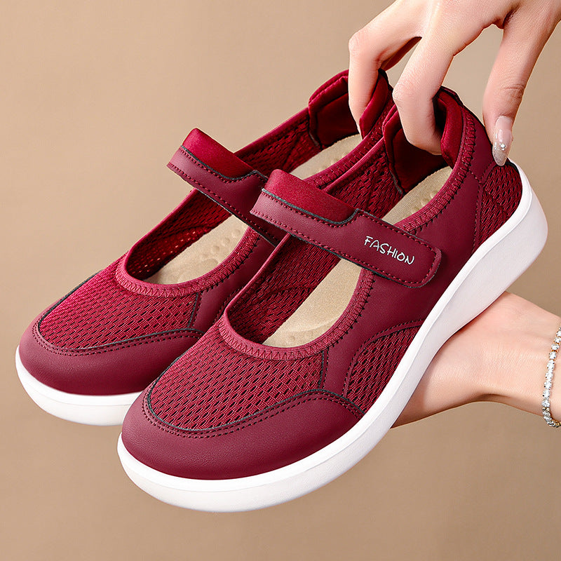 Damen Modische Sneaker mit Klettverschluss