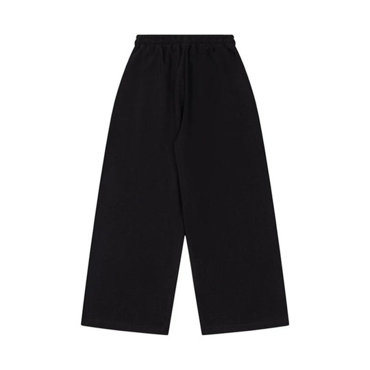 Damen Weite Culotte-Loungehose mit hohem Komfortbund, Kordelzug und Stern-Flaggen-Print Shop Nory