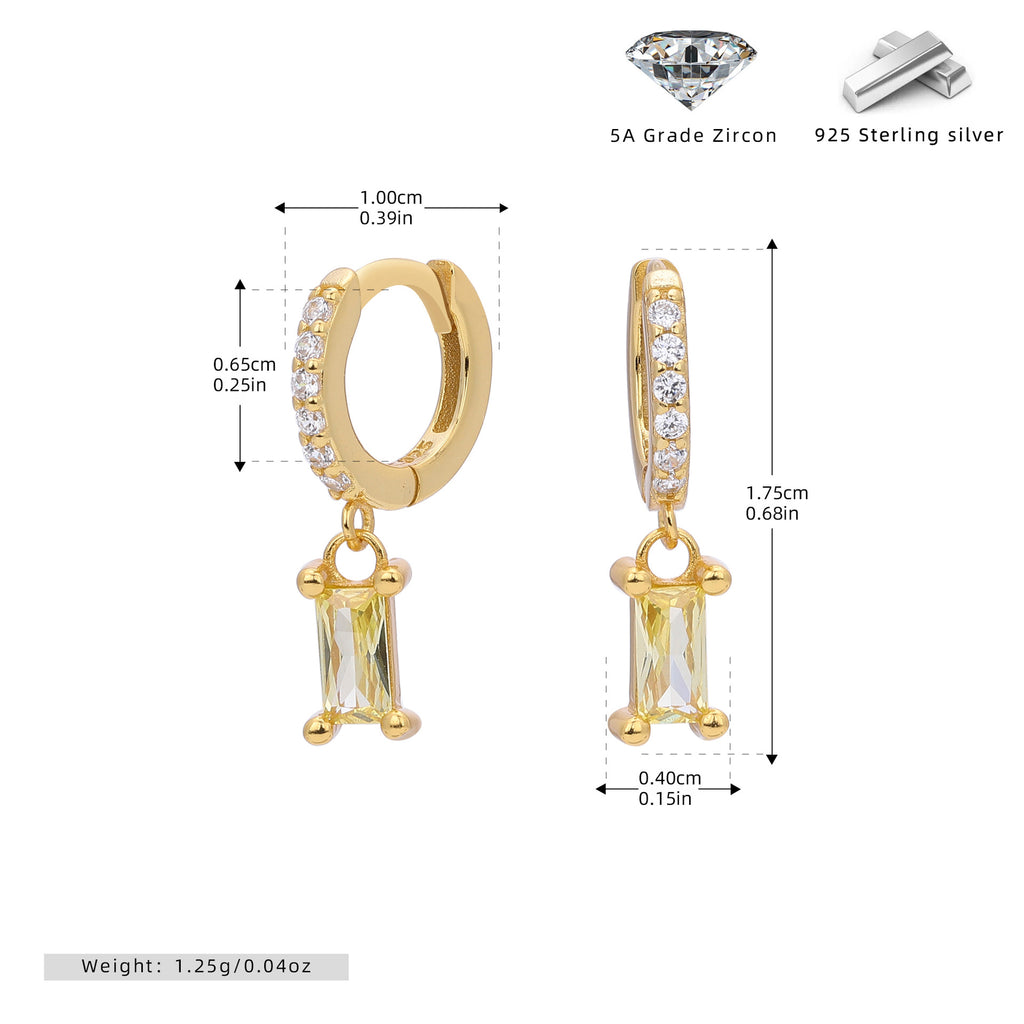 Damen Ohrstecker mit funkelnden Zirkon-Anhängern und hochwertigem 925 Sterling Silber Shop Nory