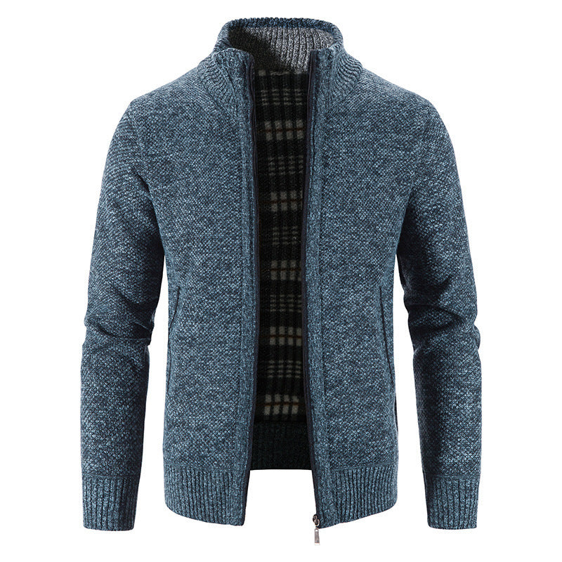 Herren Strickjacke mit innovativem wärmeisolierendem Innenfutter