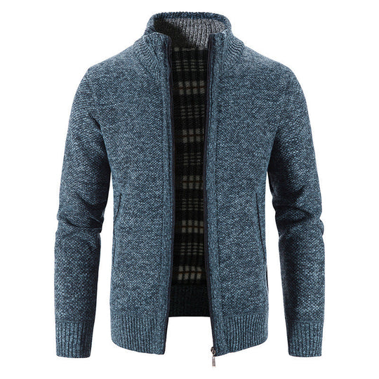 Herren Strickjacke mit innovativem wärmeisolierendem Innenfutter