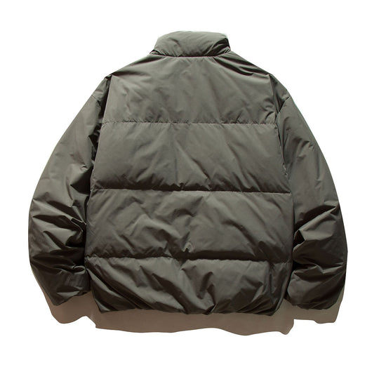 Unisex Kurz geschnittene Boxy-Isolationsjacke mit hohem Stehkragen und Reißverschluss-Taschen Shop Nory