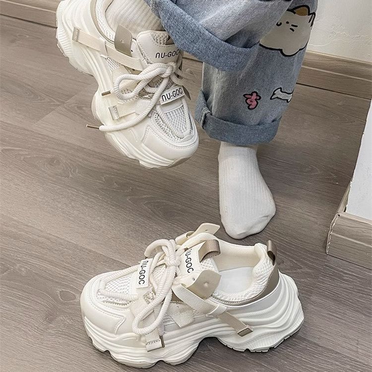 Damen Sportlich-luxuriöse Multi‑Layer City‑Sneaker mit robuster Plateau‑Sohle und verstellbarem Schnallenriemen Shop Nory