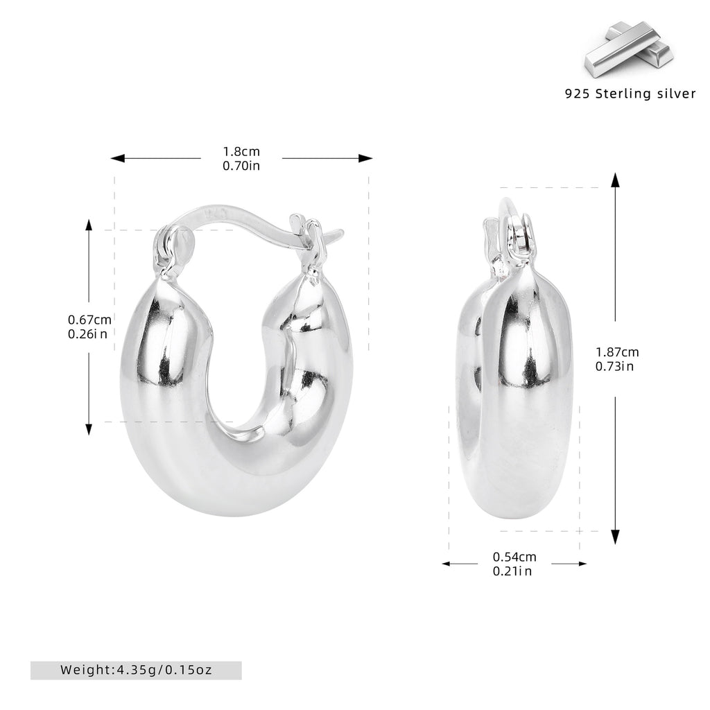 Damen Creolen aus hochwertigem 925 Sterling Silber mit elegantem Design Shop Nory