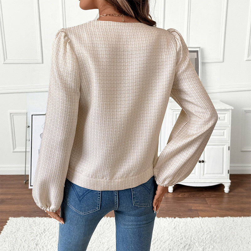 Damen Kurzjacke aus Bouclé‑Struktur mit Rundhals, Pattentaschen & elastischen Bündchen Shop Nory