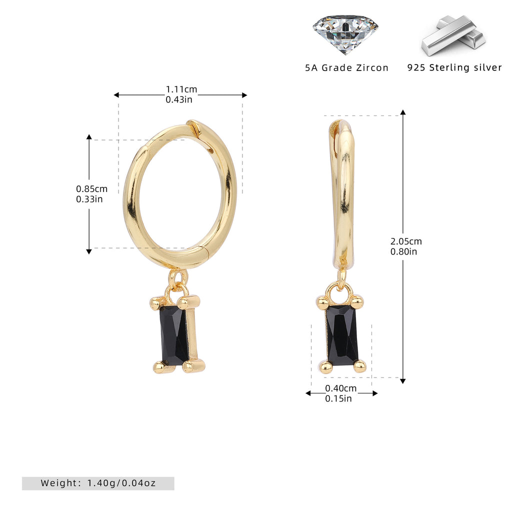 Damen Ohrhänger mit verführerischem Zirkonanhänger aus hochwertigem 925 Sterling Silber Shop Nory