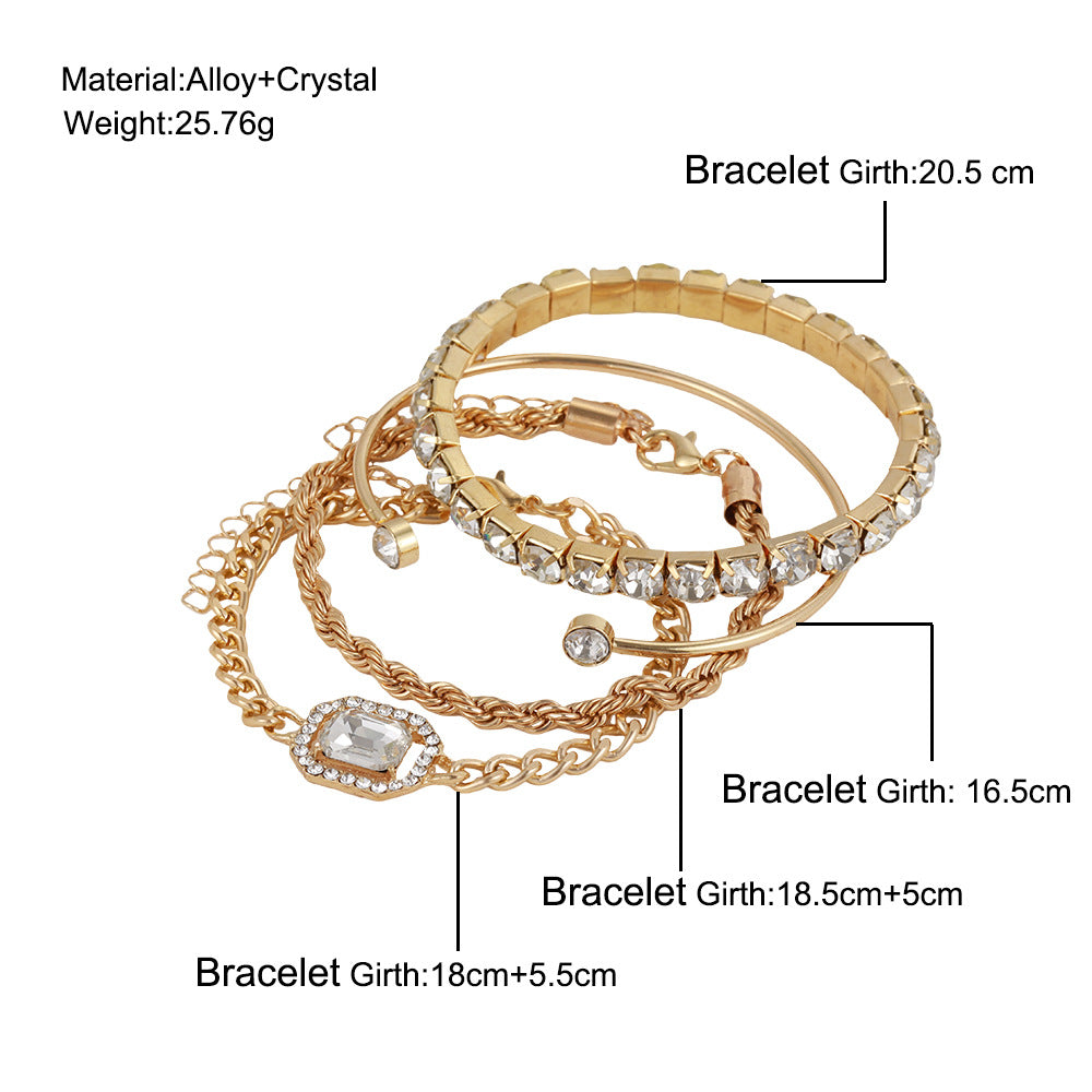 Damen Armband-Set mit funkelnden Kristallen und elegantem Design Shop Nory