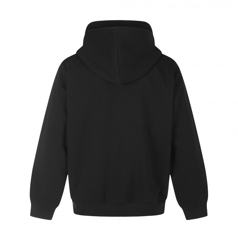 Unisex Boxy-Kapuzenjacke im Minimalstil mit Zwei-Wege-Metallreißverschluss und verdeckten Seitennahttaschen Shop Nory