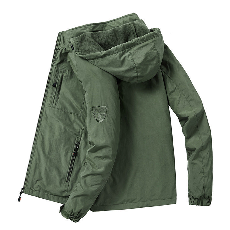 Herren Tech‑Hoodie‑Parka mit Mikrofleece‑Innenlage und verdeckten Reißverschlüssen Shop Nory