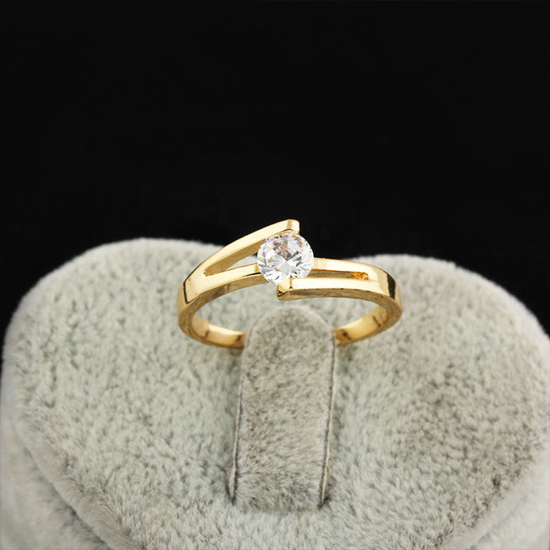 Damen Eleganter und minimalistischer Ring mit funkelndem Kristall Shop Nory