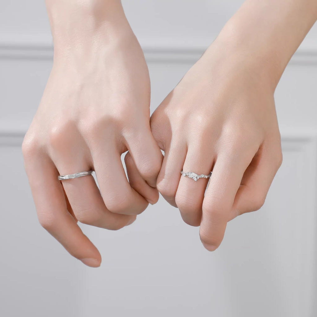 Damen filigraner Ring mit funkelnden Zirkonia-Details Shop Nory