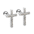 Damen Ohrringe mit Kreuzdesign und funkelnden Zirkonia Shop Nory