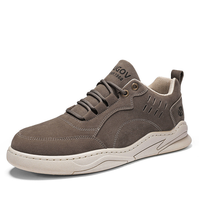 Herren Veloursleder-Freizeit-Sneaker mit gepolstertem Komfortfußbett und rutschfester Gummisohle Shopy Nory