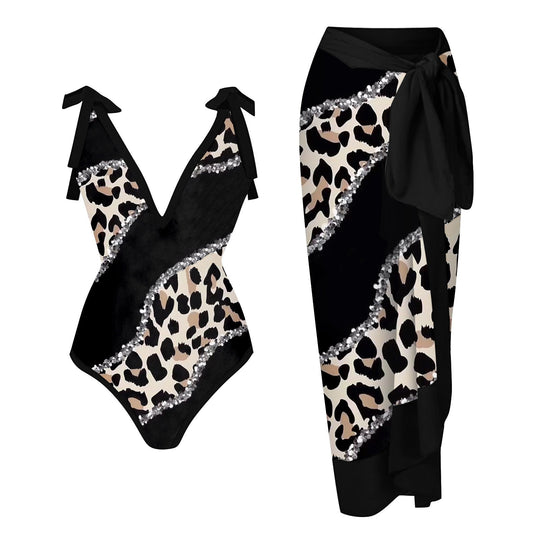 Damen Bademode-Set mit stilvollem Wickelrock Shopnory