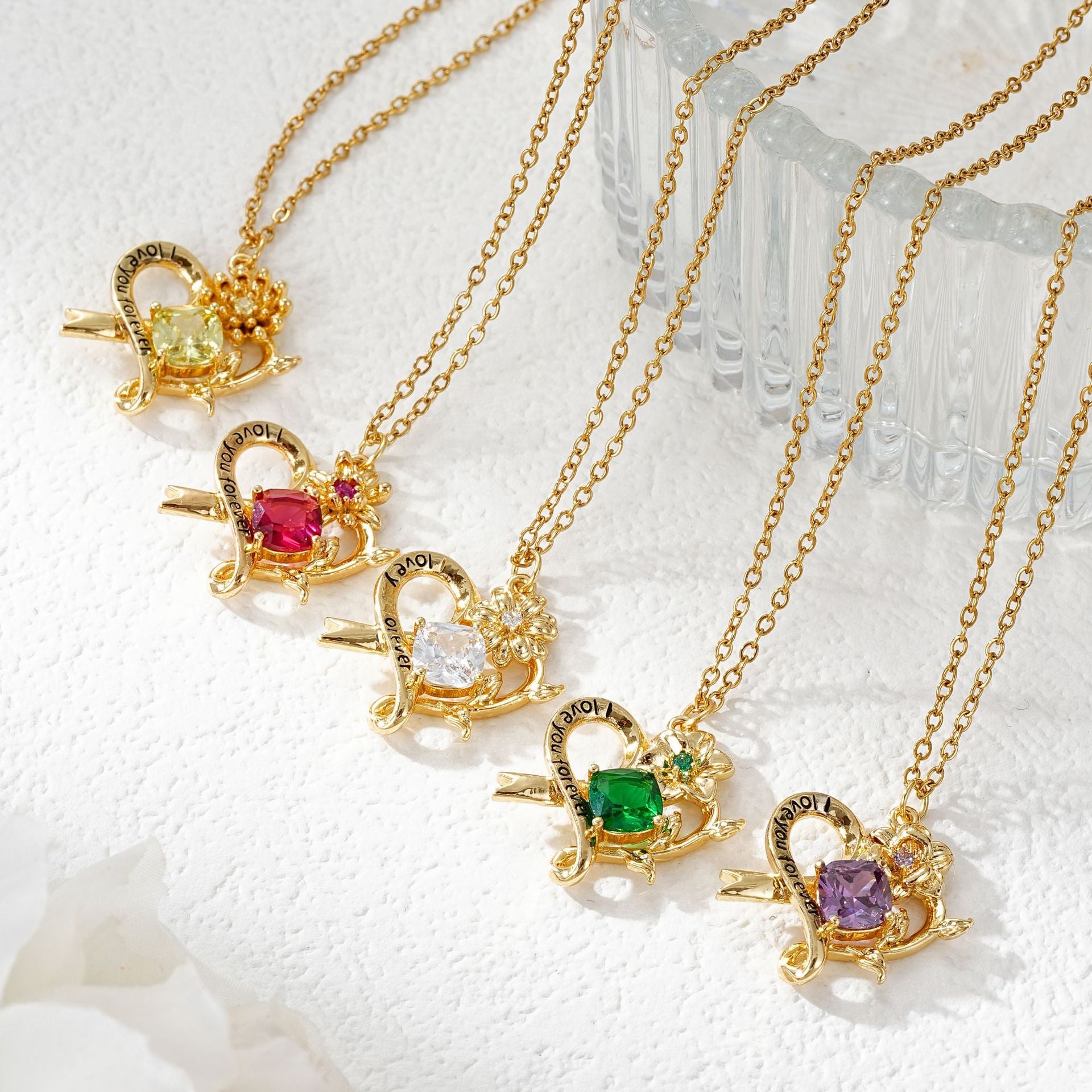 Damen Halskette mit Monatsstein Shop Nory