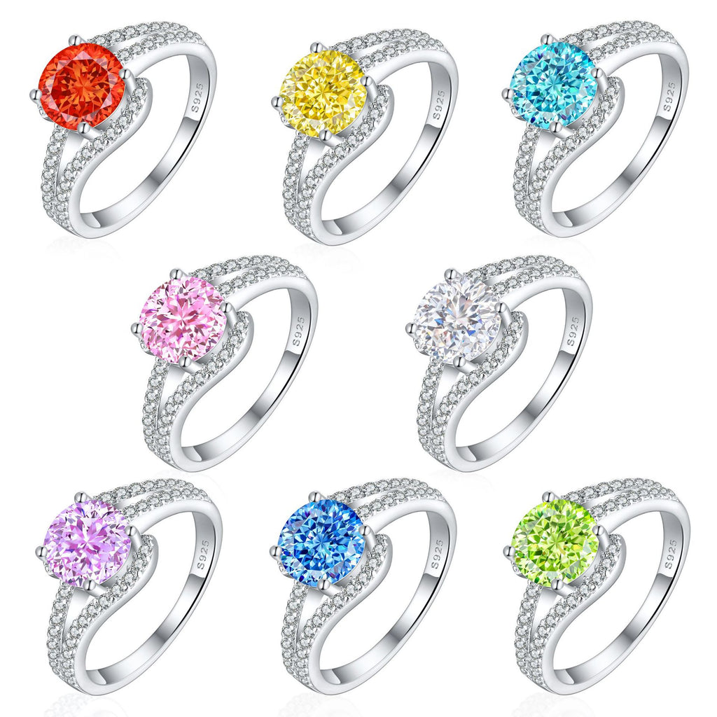 Damen Eleganter Ring mit funkelndem Zirkonia-Besatz Shop Nory