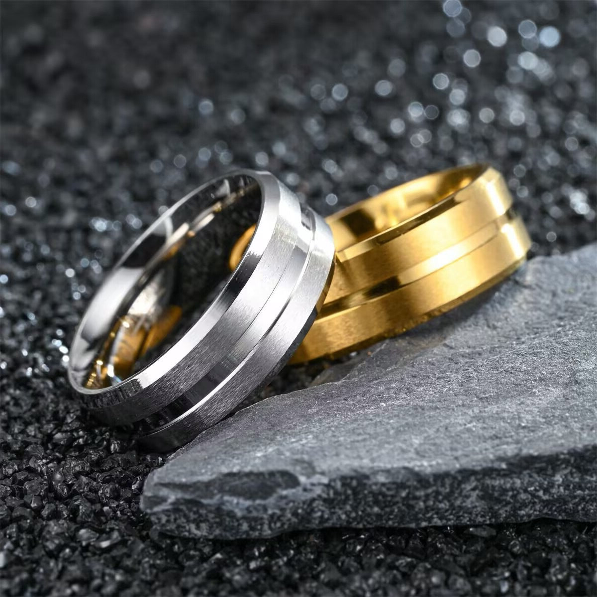 Herren Ring mit modernem und stilvollem Design aus hochwertigem Edelstahl Shop Nory