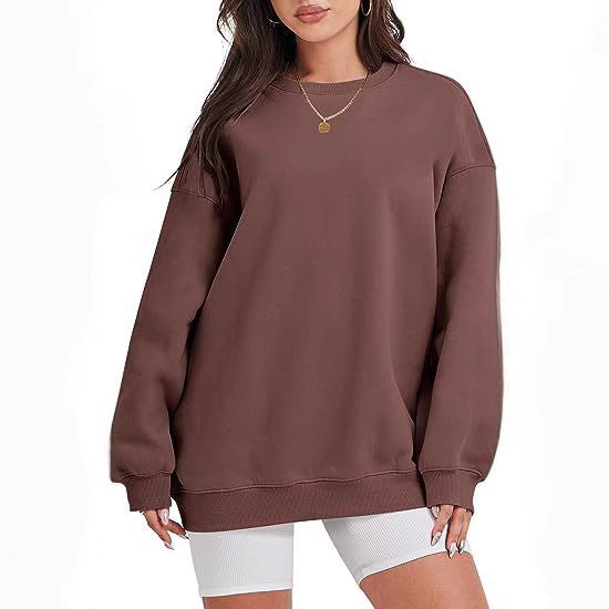 Damen nan extraweites Oversize-Sweatshirt mit überschnittener Schulter und angerautem Innenfutter Shop Nory