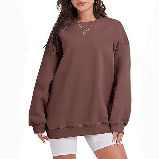 Damen nan extraweites Oversize-Sweatshirt mit überschnittener Schulter und angerautem Innenfutter Shop Nory