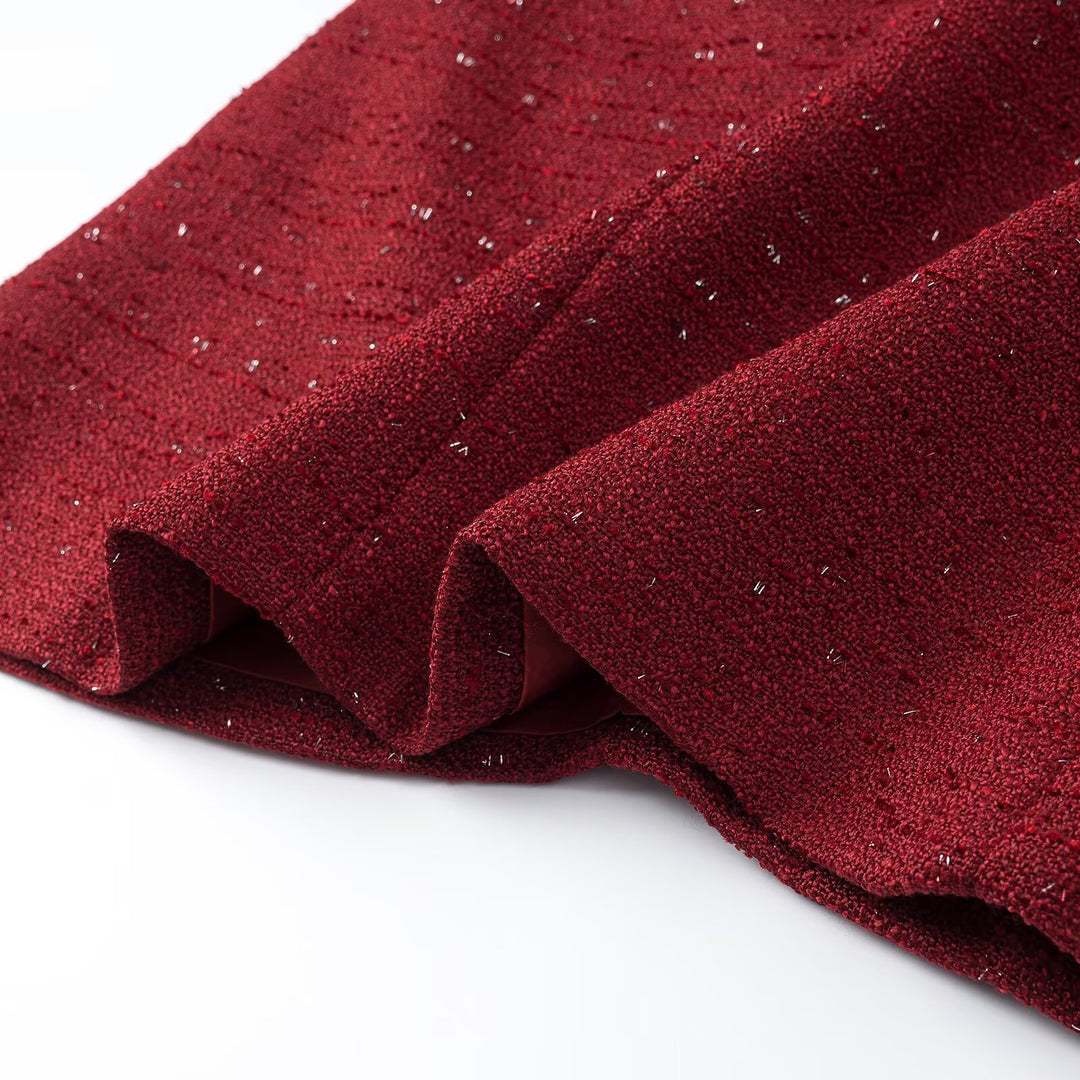 Damen Ärmelloses Tweed-Midikleid mit taillierten Seitenbahnen Shop Nory
