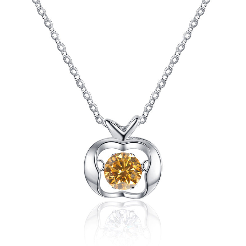 Damen Halskette mit herzförmigem Anhänger und funkelndem Zirkon Shop Nory