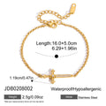 Damen Armband mit funkelndem Kreuzdesign und hypoallergener Verarbeitung Shop Nory