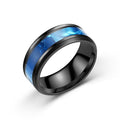 Herren Ring mit einzigartigem Design und dekorativer, blauer Einlage Shop Nory
