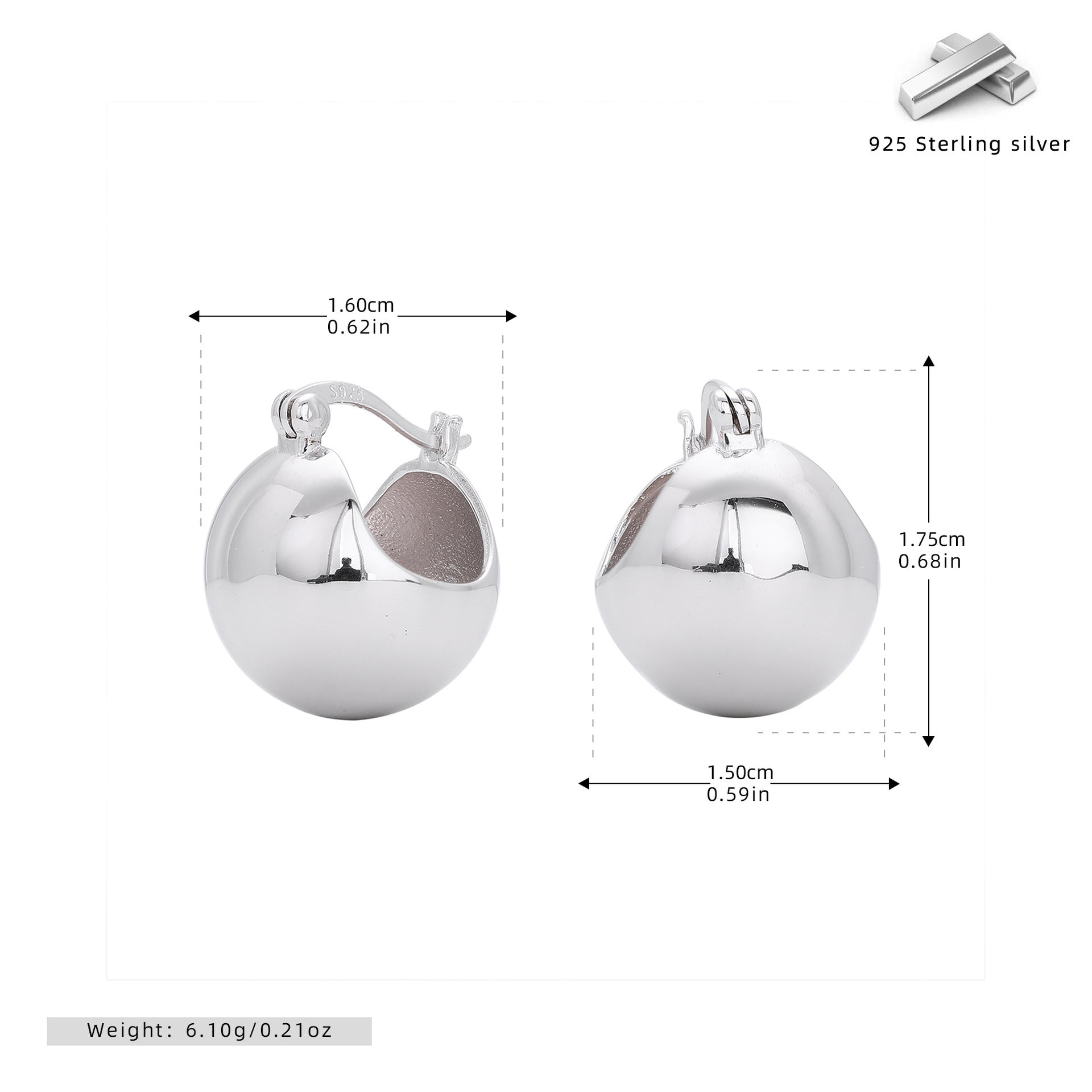 Damen Ohrhänger aus 925er Sterling Silber Shop Nory