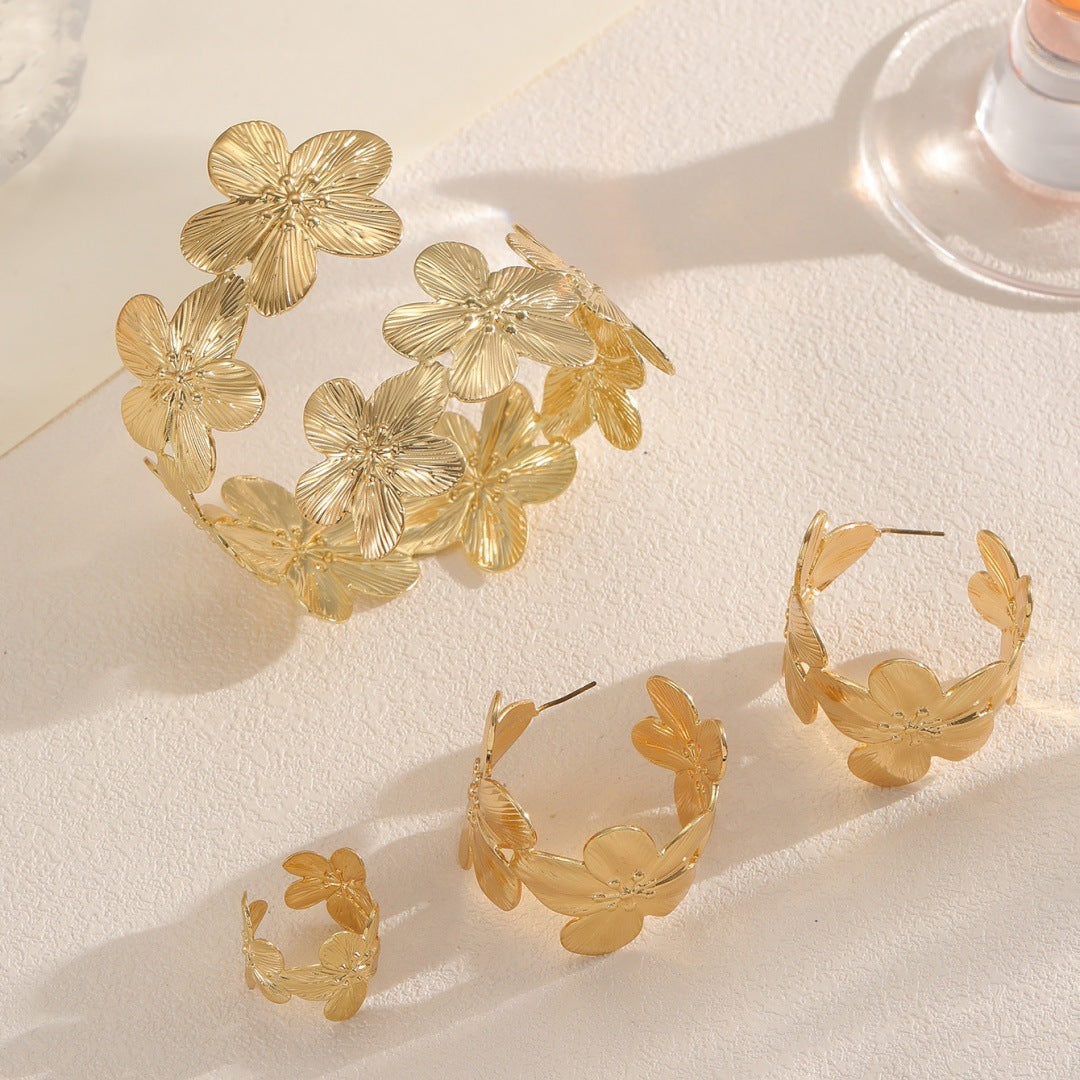 Damen Schmuckset mit kunstvollem Blumenmotiv Shop Nory