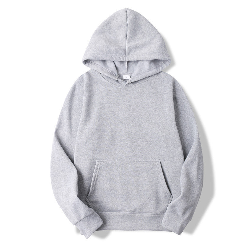 Unisex minimalistischer Kapuzenpullover ohne Reißverschluss mit innen angerautem French-Terry und integrierter Kängurutasche Shop Nory